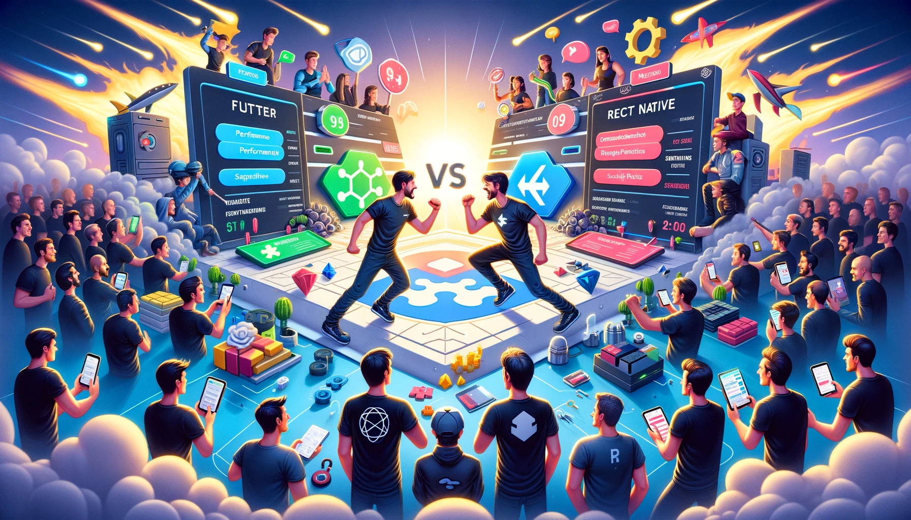  Flutter מול React Native - מי ינצח במירוץ לפיתוח אפליקציות רב-מכשיריות?